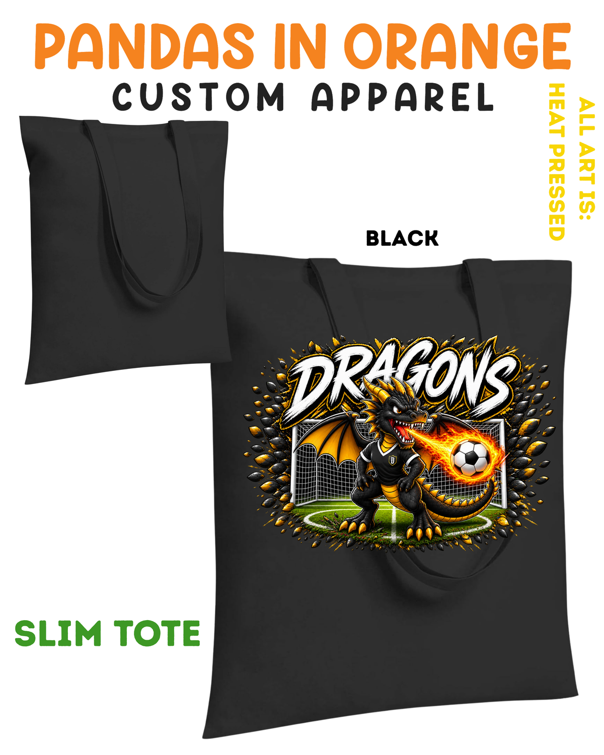 Dragons SOCCER Light Weight Tote