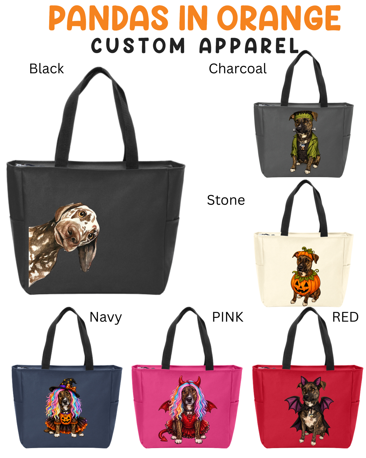 CUSTOM PET: Tote With Zipper