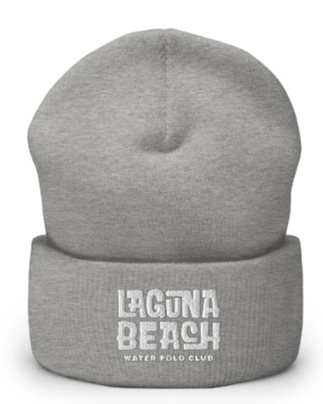 Laguna Beach Water Polo Club Cuffed Beanie White Font