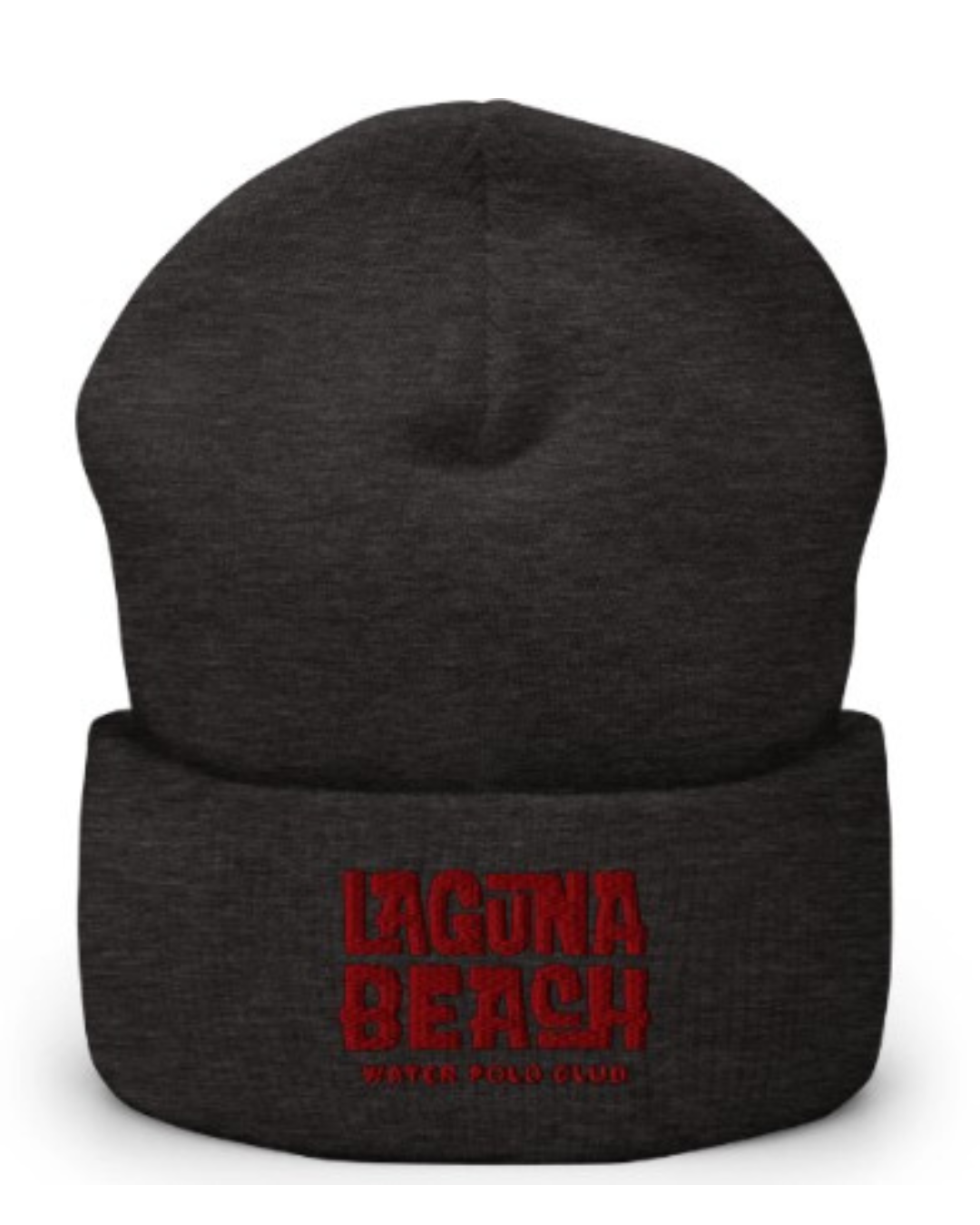 Laguna Beach Water Polo Club Cuffed Beanie Maroon Font