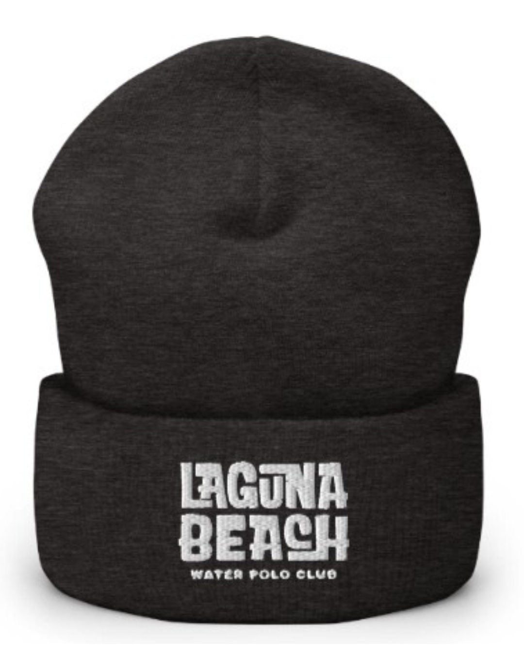 Laguna Beach Water Polo Club Cuffed Beanie White Font