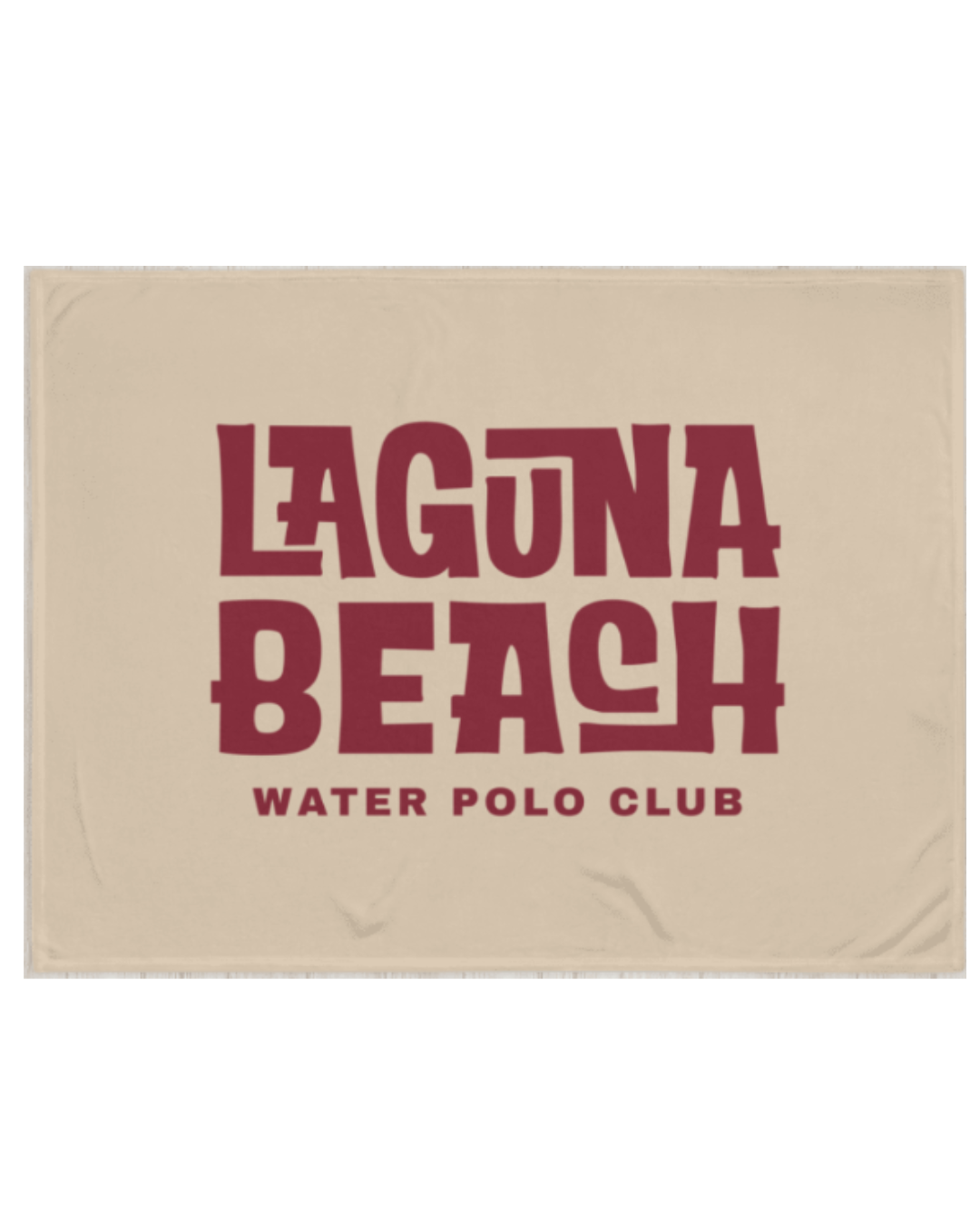 Laguna Beach Water Polo Club Throw Blanket Tan