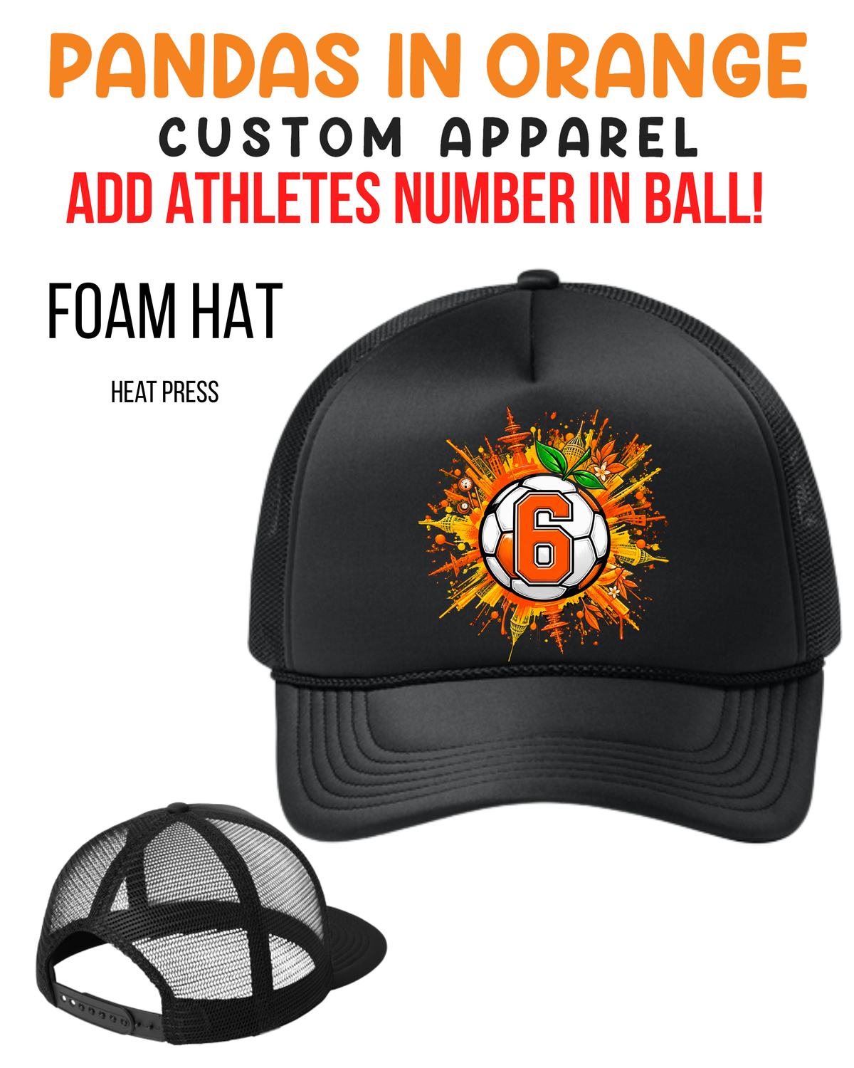 Black FOAM Hats