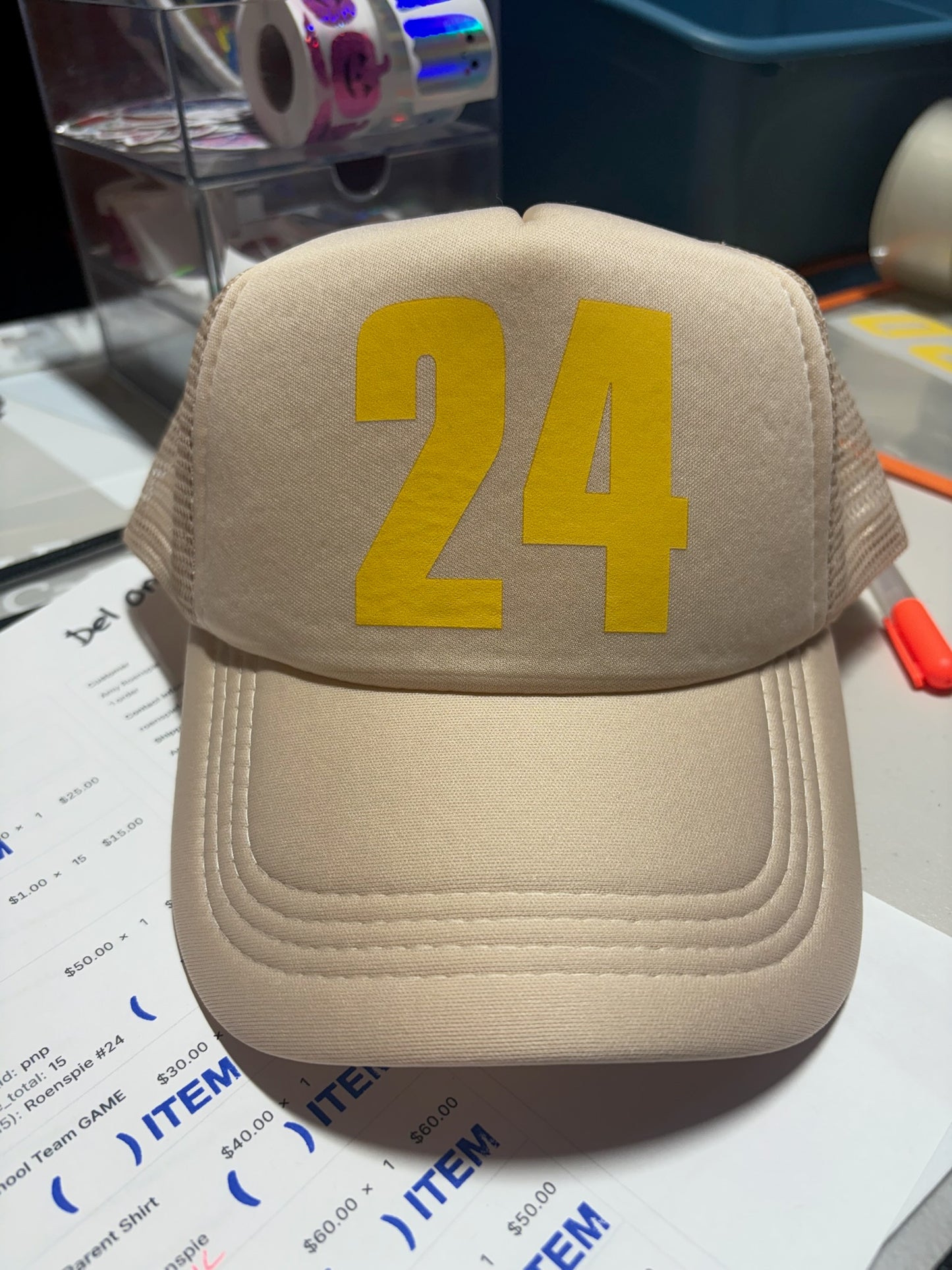 FOAM Hat With Number: Black