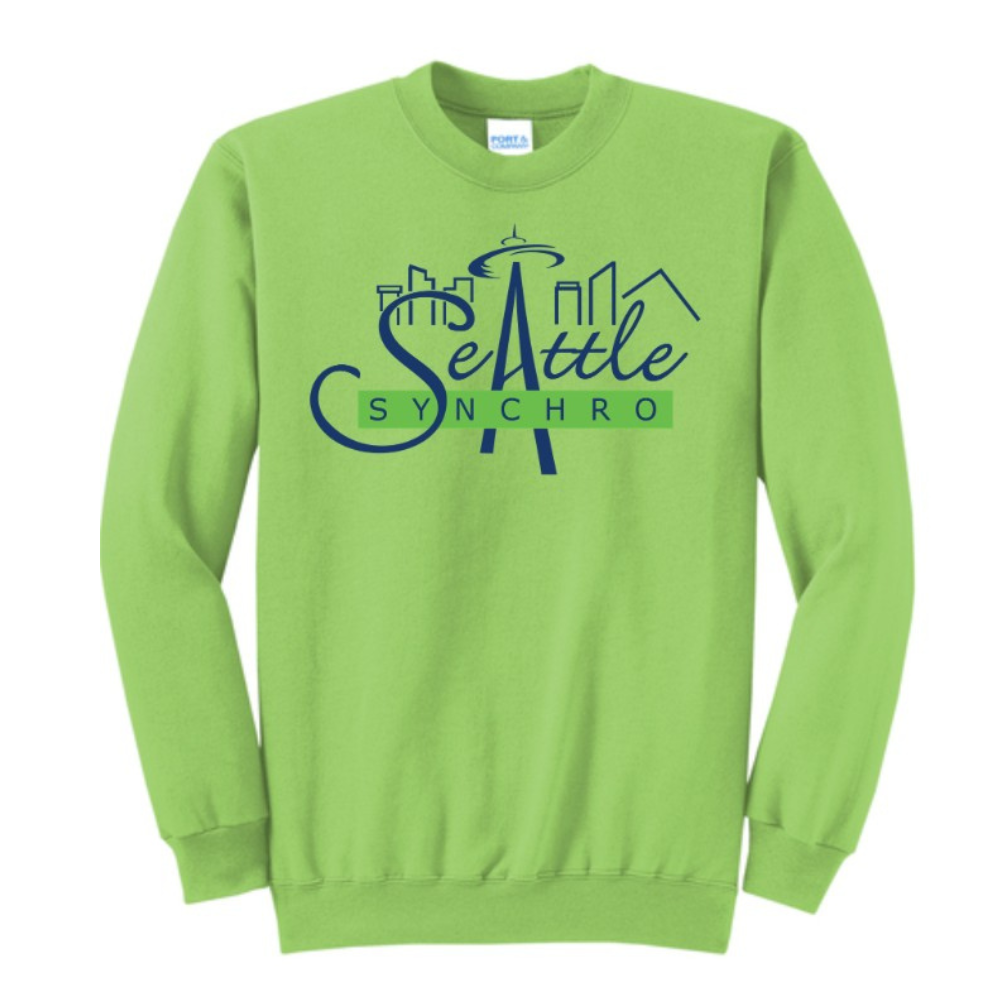 Seattle Synchro Adult Crewneck: GREEN EDITION