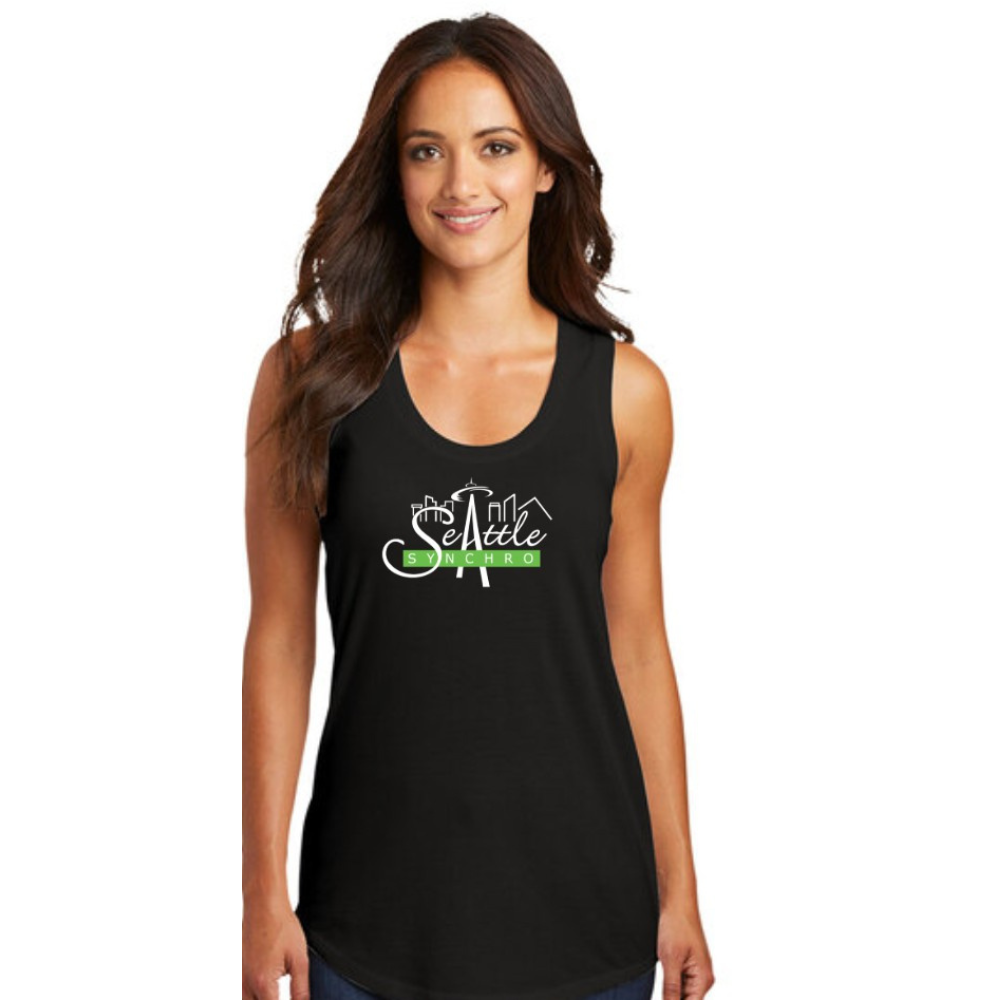 Seattle Synchro Racerback Tank Top Black