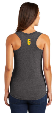 Del Oro High School Ladies Casual Racerback Tank Top Heathered Charcoal