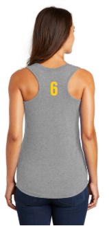 Del Oro High School Ladies Casual Racerback Tank Top Grey Frost
