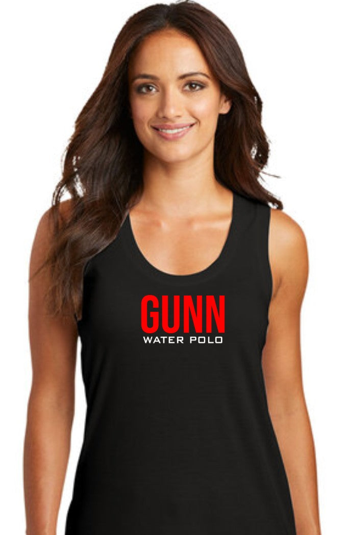 Gunn High School Ladies Active Racerback Tank Top Black