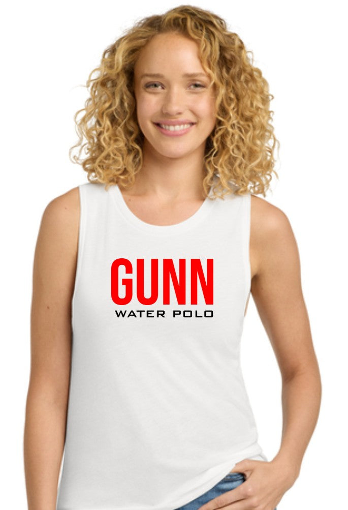 Gunn High School Women’s Muscle Tank White