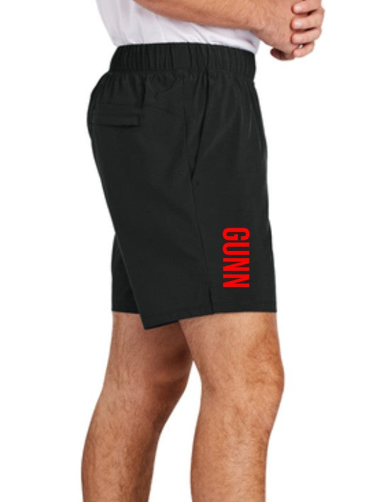 Gunn High School Male Shorts Black With Red Logo