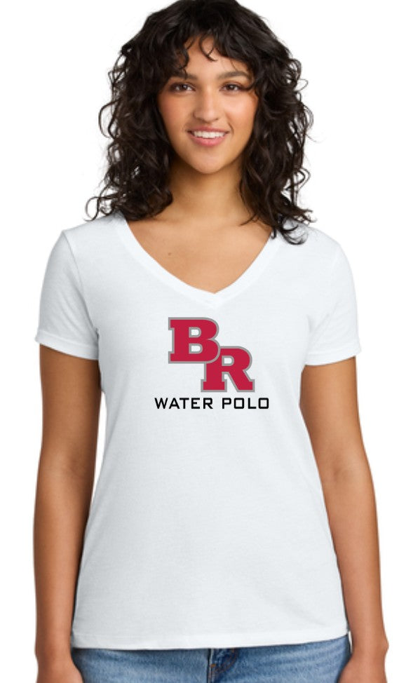 Bear River High School Female V Neck Shirt White