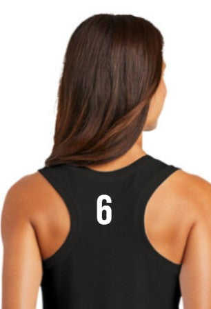 Atwater High School Ladies Active Racerback Tank Top Black