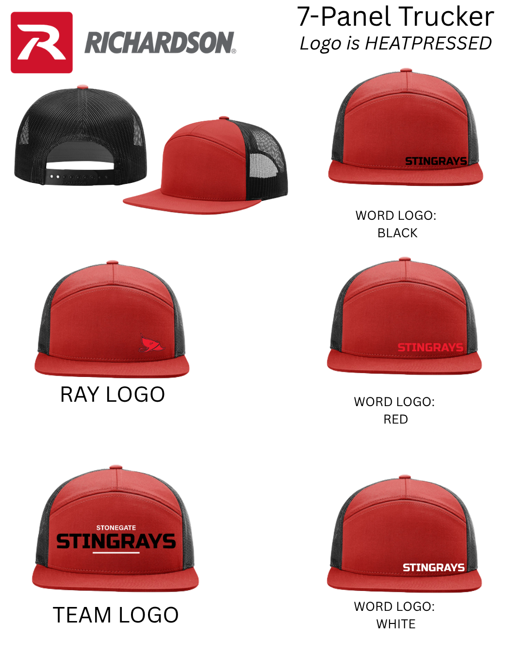Stonegate Stingrays: Hat: RICHARDSON 7-Panel Trucker