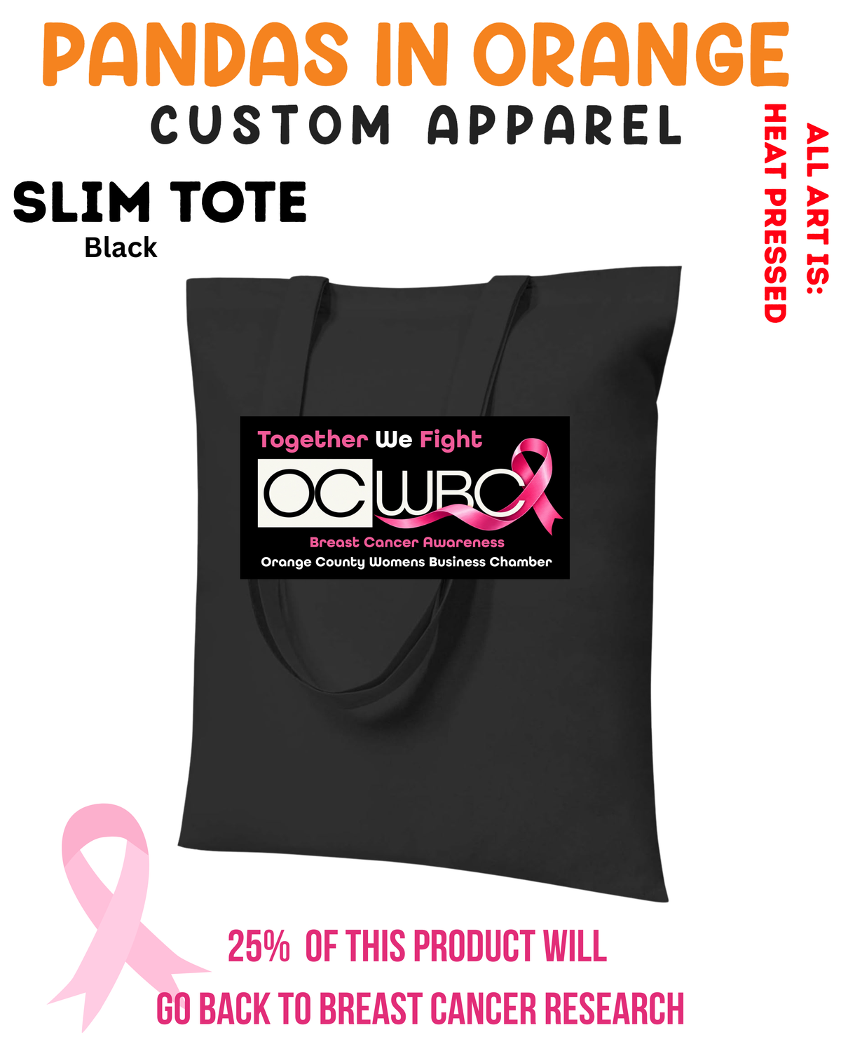 OCWBC Breast Cancer Slim Tote