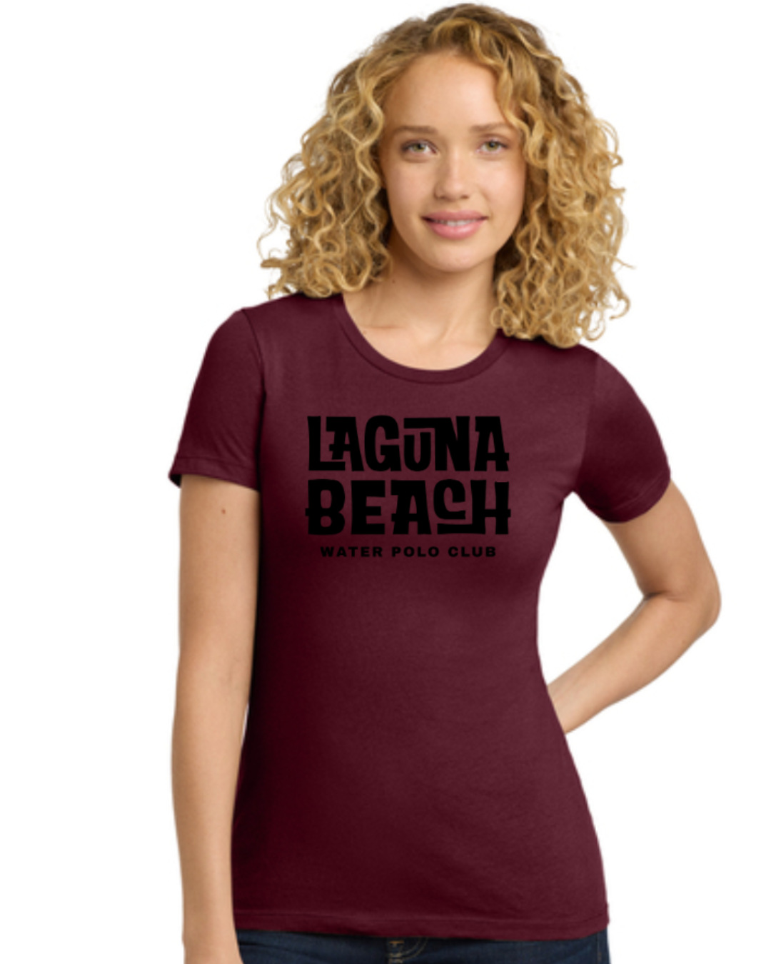 Laguna Beach Water Polo Club Women's Cut Shirt Maroon