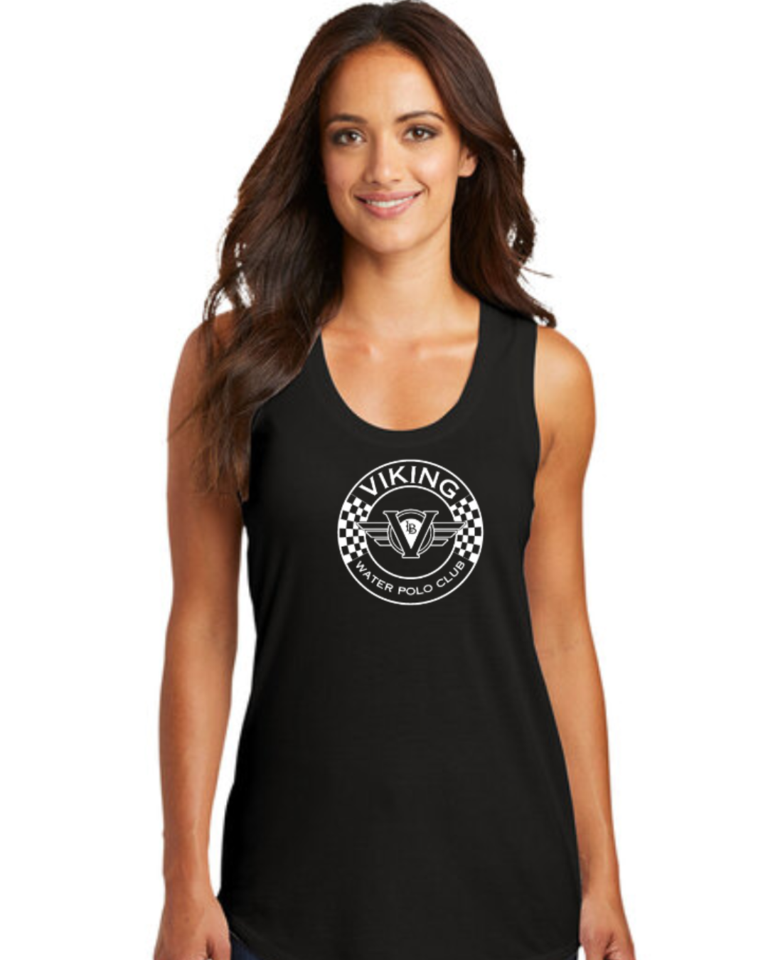 Viking Water Polo Club Active Racerback Tank Top Circle Logo