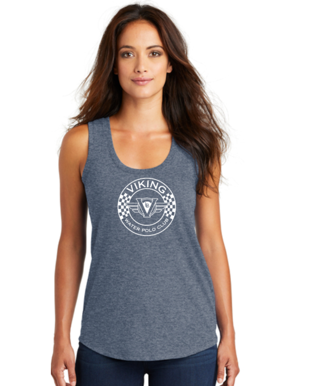 Viking Water Polo Club Active Racerback Tank Top Circle Logo