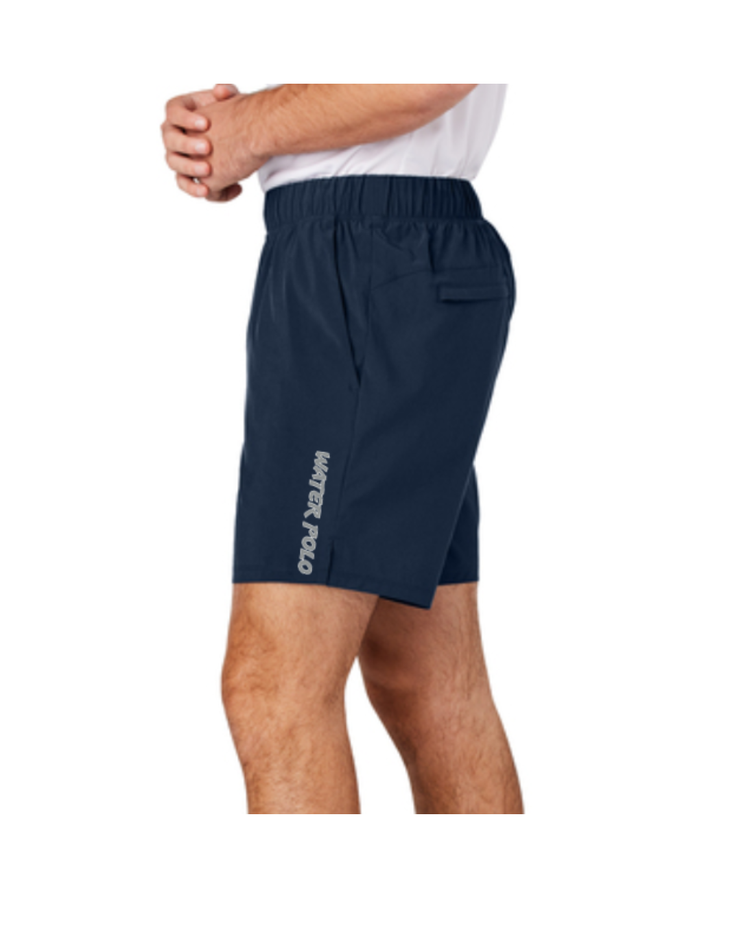 Clovis East High School Male Shorts Black True Navy Water Polo Logo