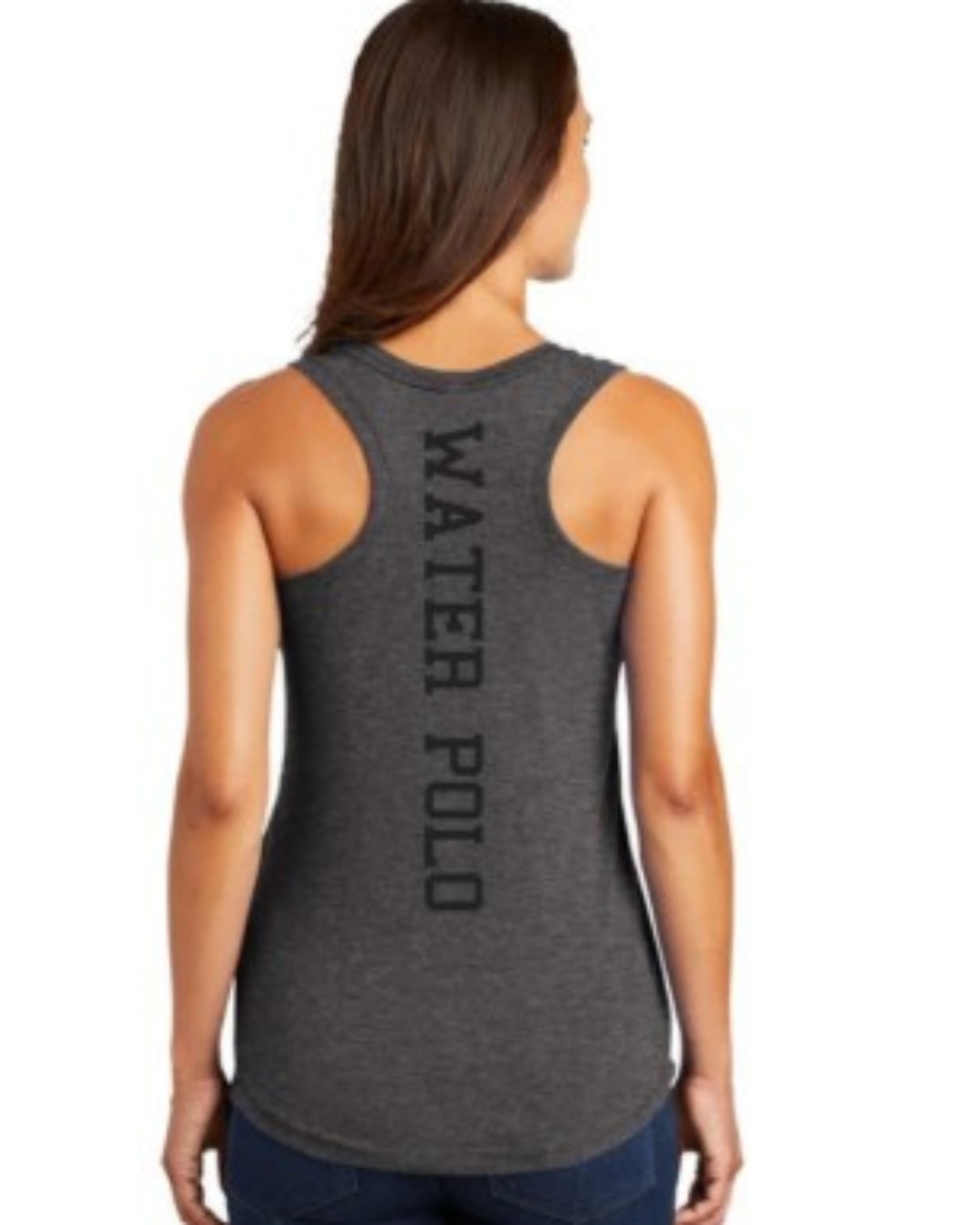Stockdale High School Ladies Active Racerback Tank Top Charcoal