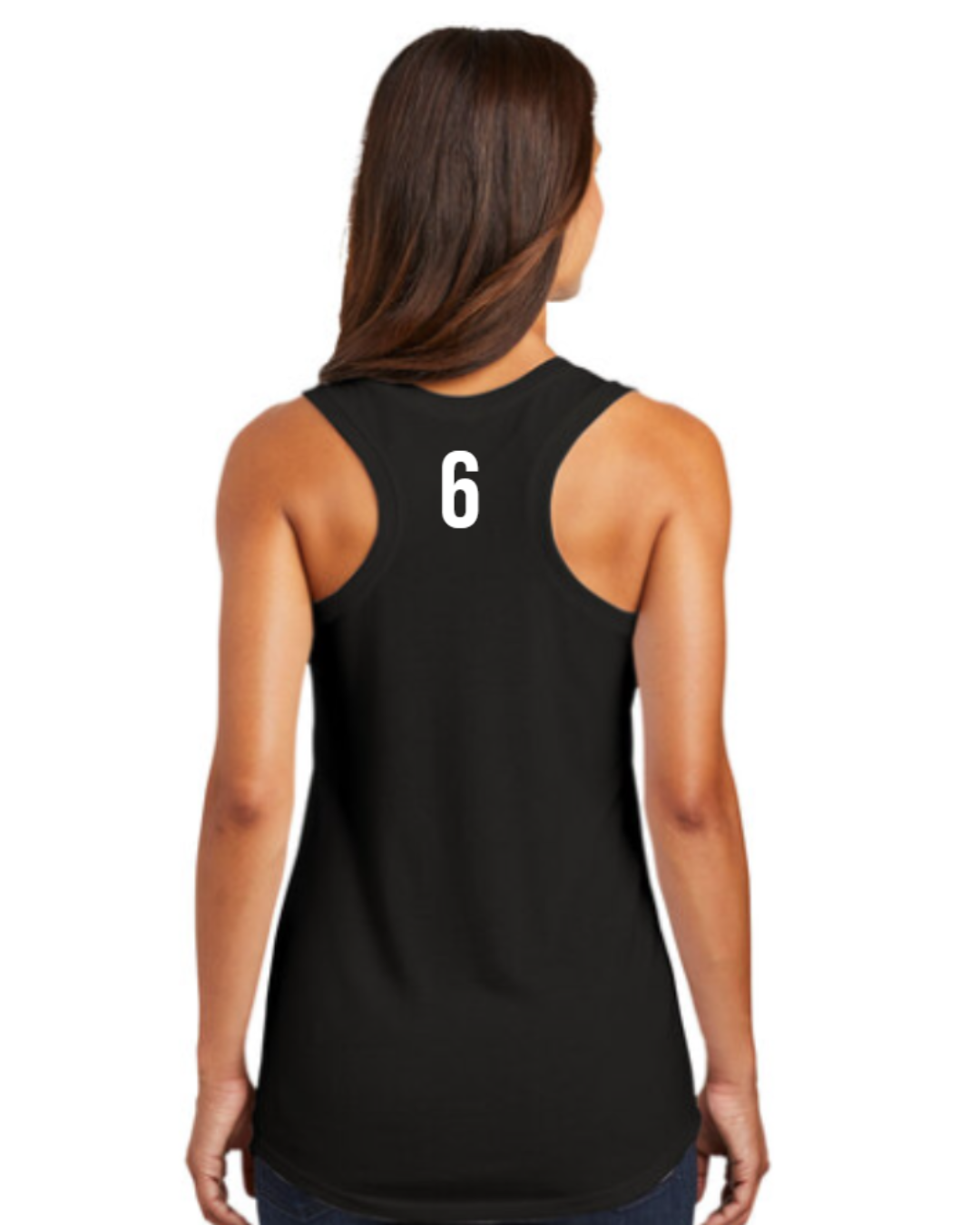 Clovis East High School Ladies Active Racerback Tank Top Black