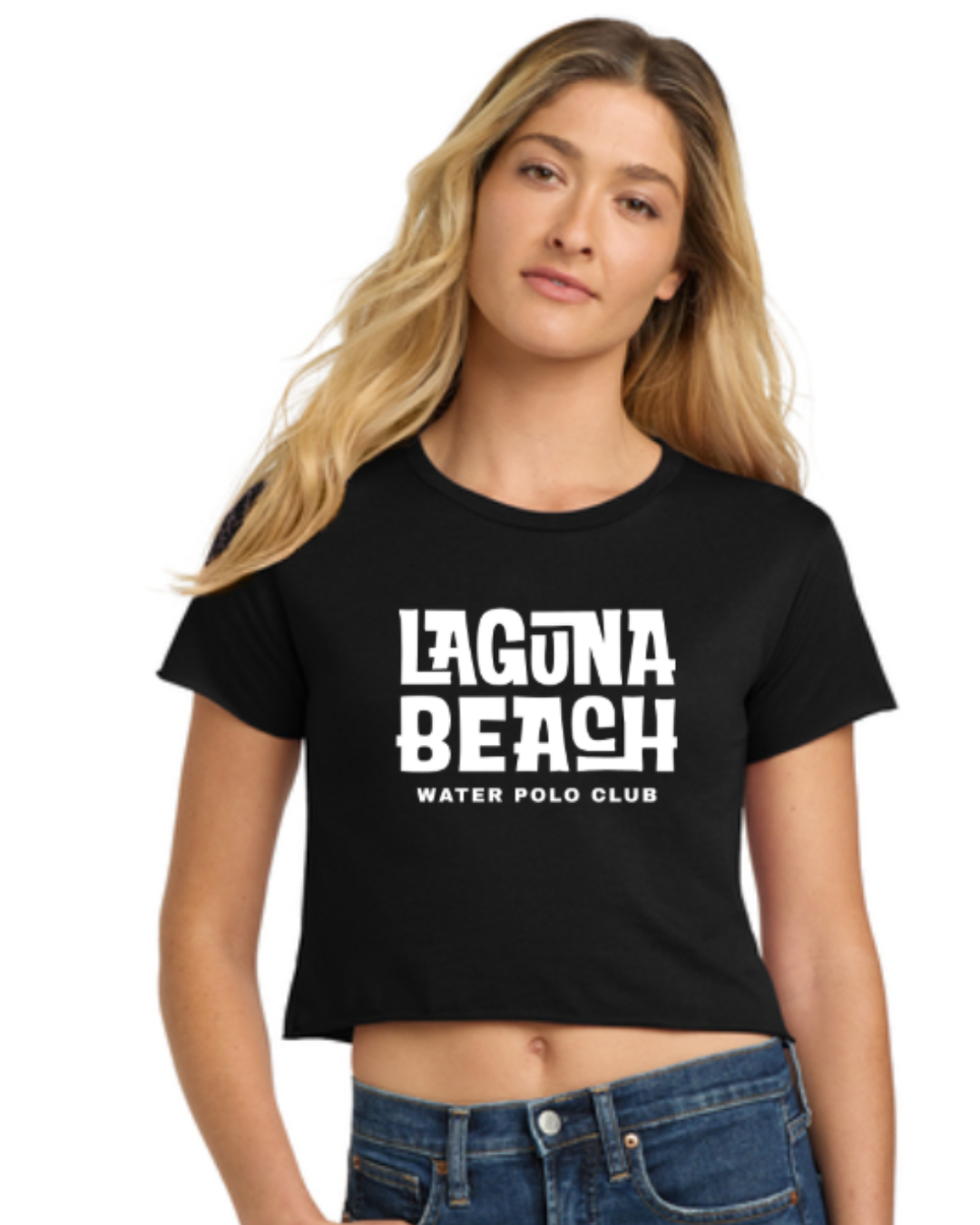 Laguna Beach Water Polo Club Crop Top Black
