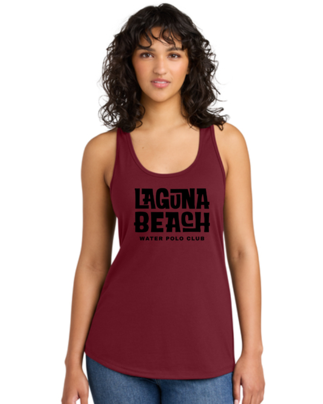 Laguna Beach Water Polo Club Classic Racerback Tank Top Maroon