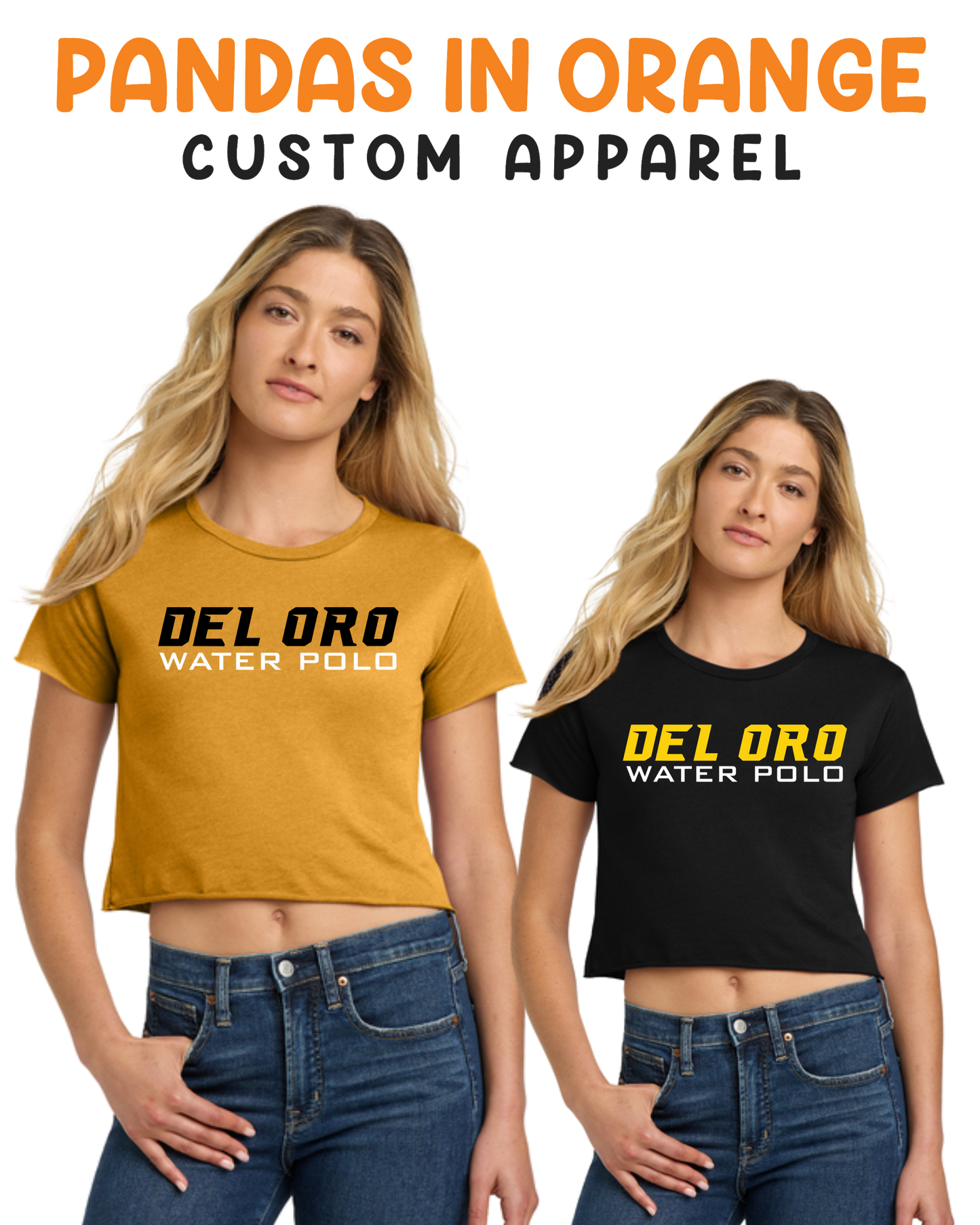 Del Oro High School Crop Top Antique Gold
