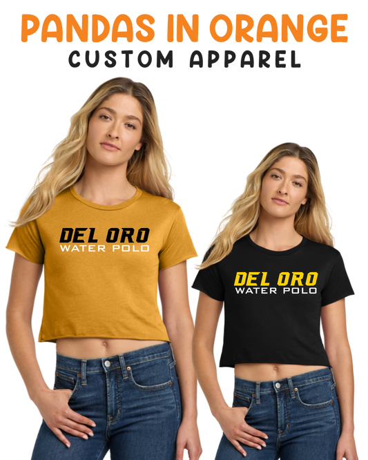 Del Oro High School Crop Top Antique Gold