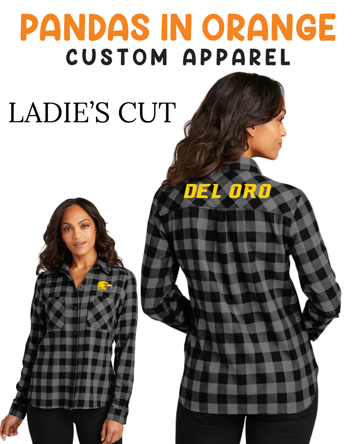 Del Oro High School Female Plaid Flannel Shirt
