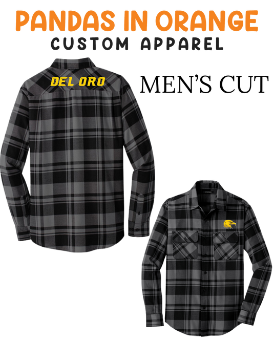 Del Oro High School Male Plaid Flannel Shirt