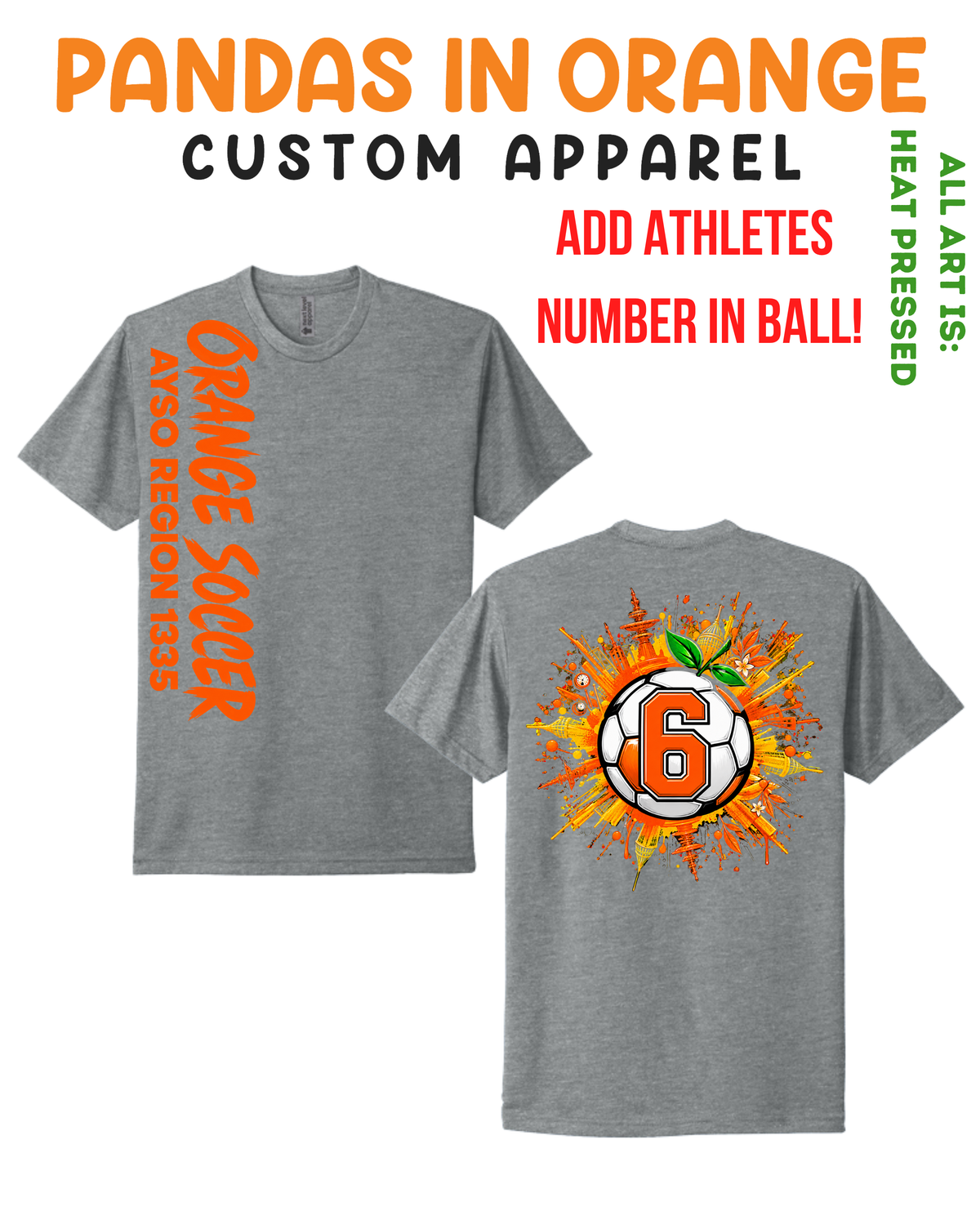 ORANGE SOCCER ADULT GREY EDITION
