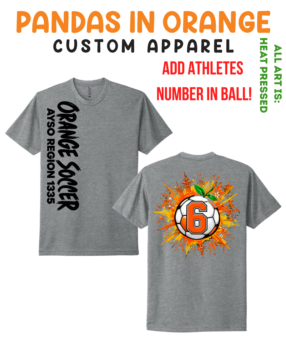 ORANGE SOCCER ADULT GREY EDITION