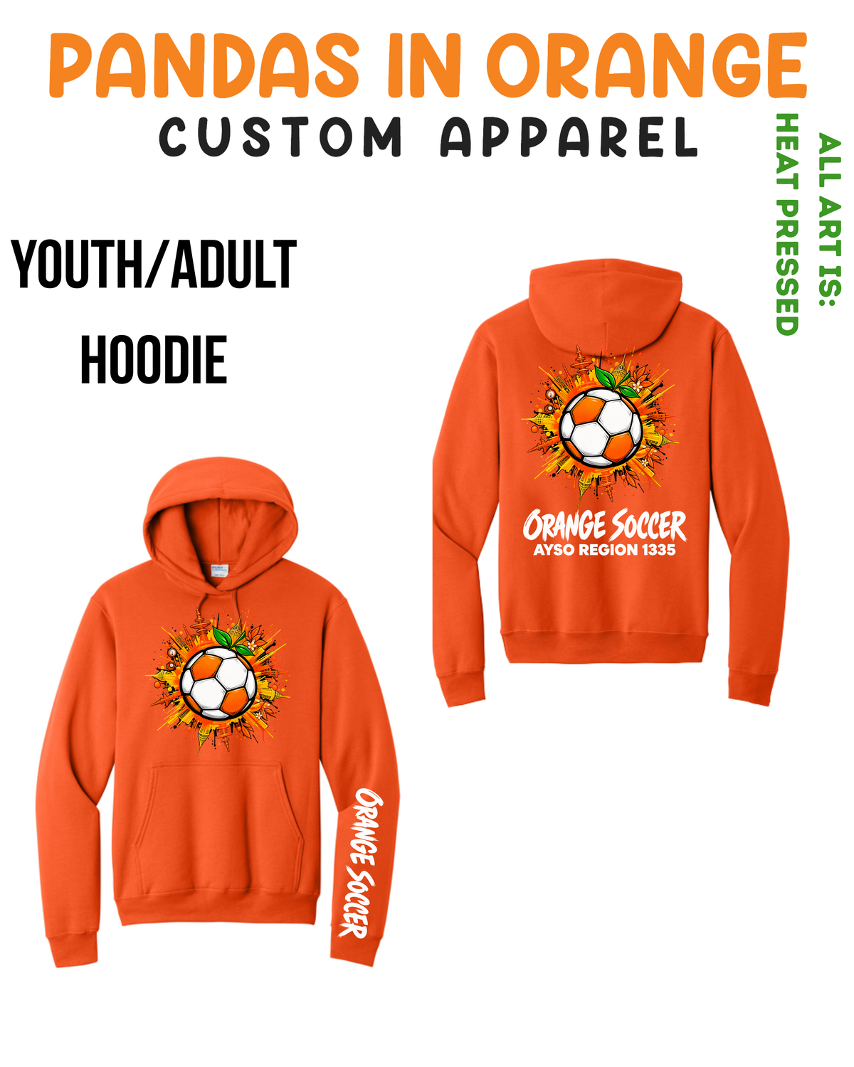 ORANGE SOCCER YOUTH Hoodie