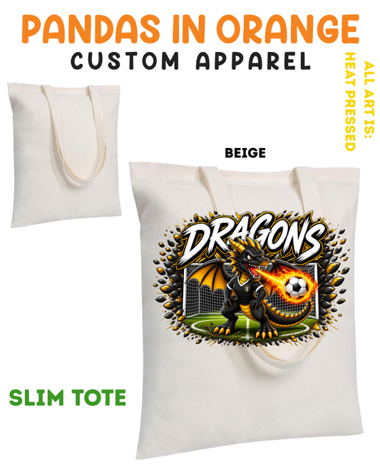 Dragons  SOCCER Light Weight Tote