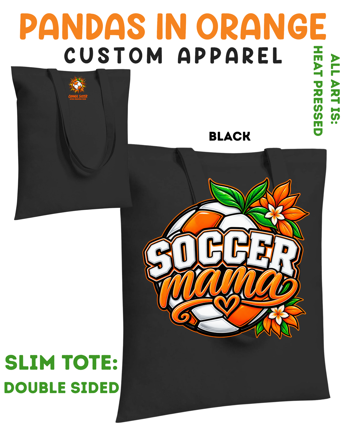 ORANGE SOCCER Light Weight Tote