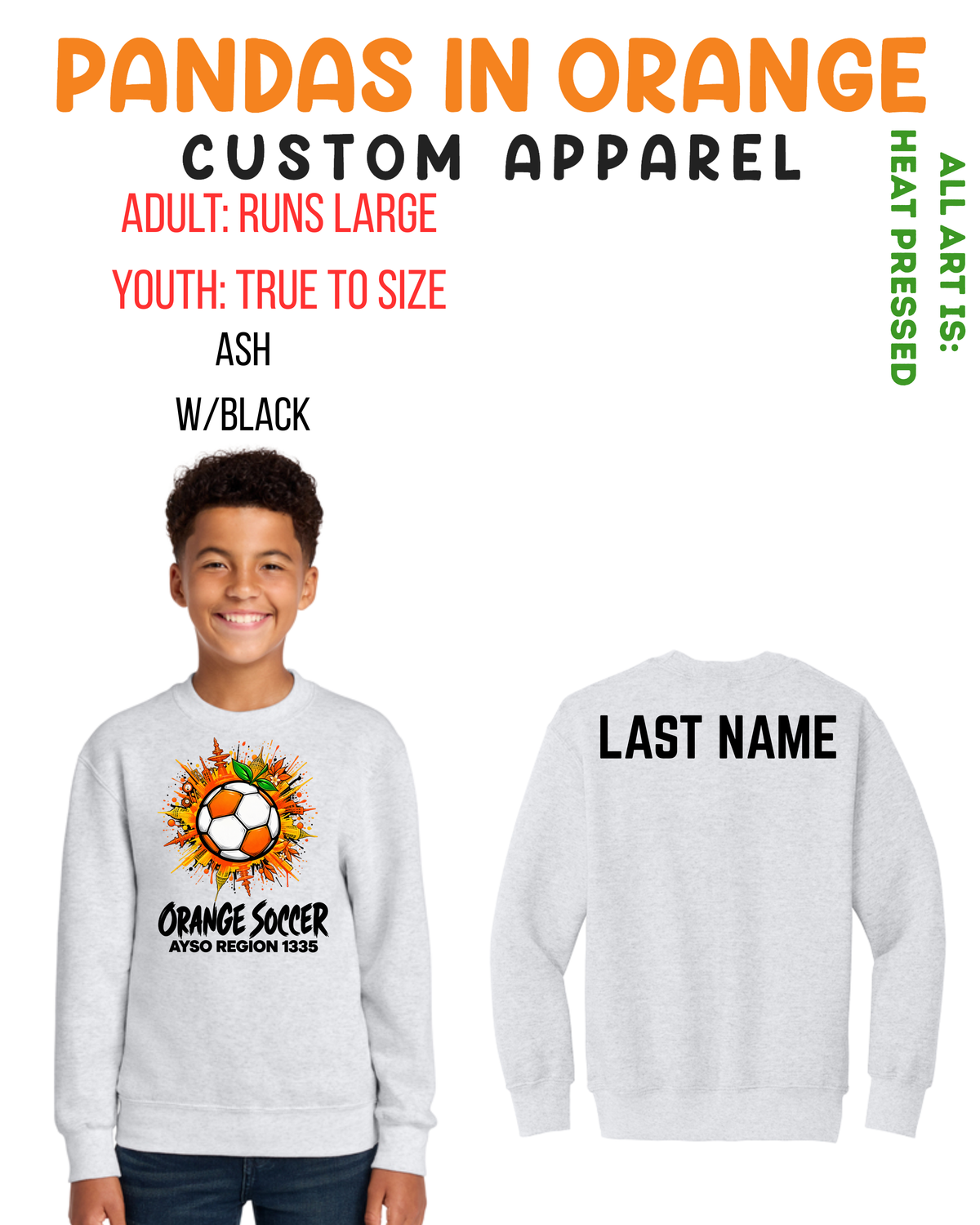 ORANGE SOCCER Crewneck YOUTH