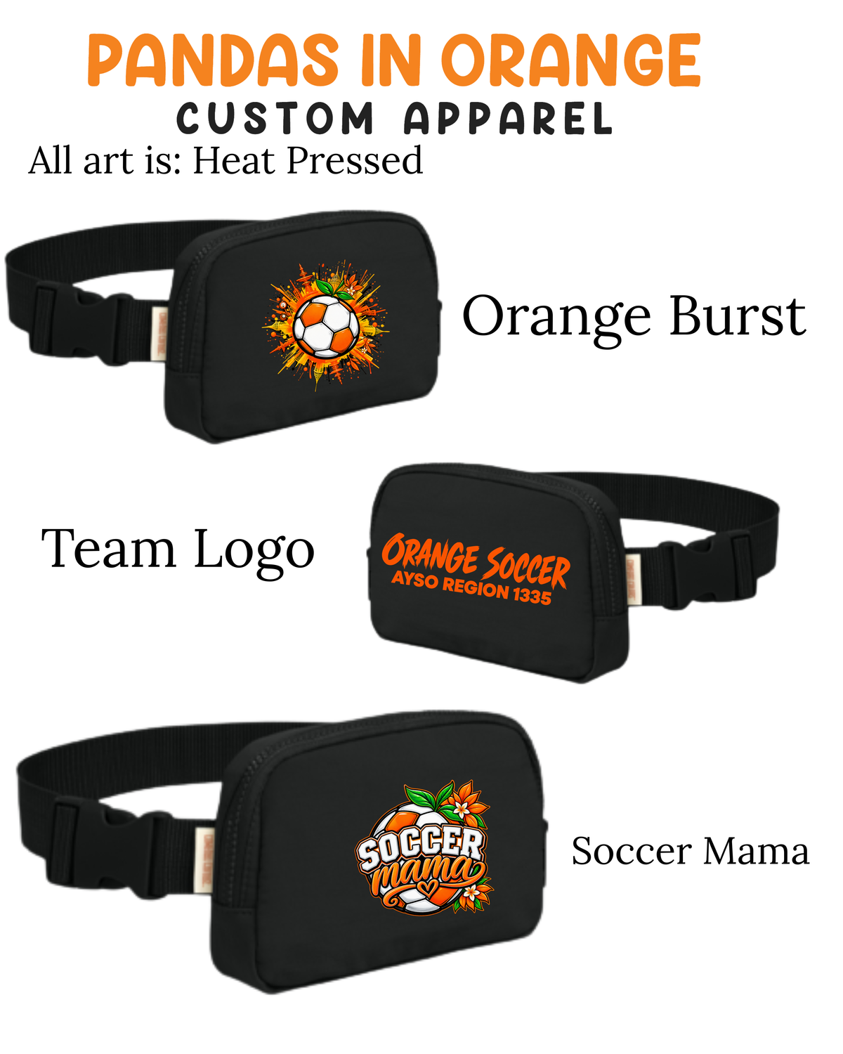 ORANGE SOCCER Sling/Fanny pack