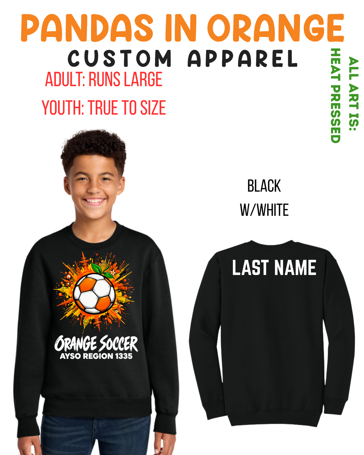 ORANGE SOCCER Crewneck YOUTH