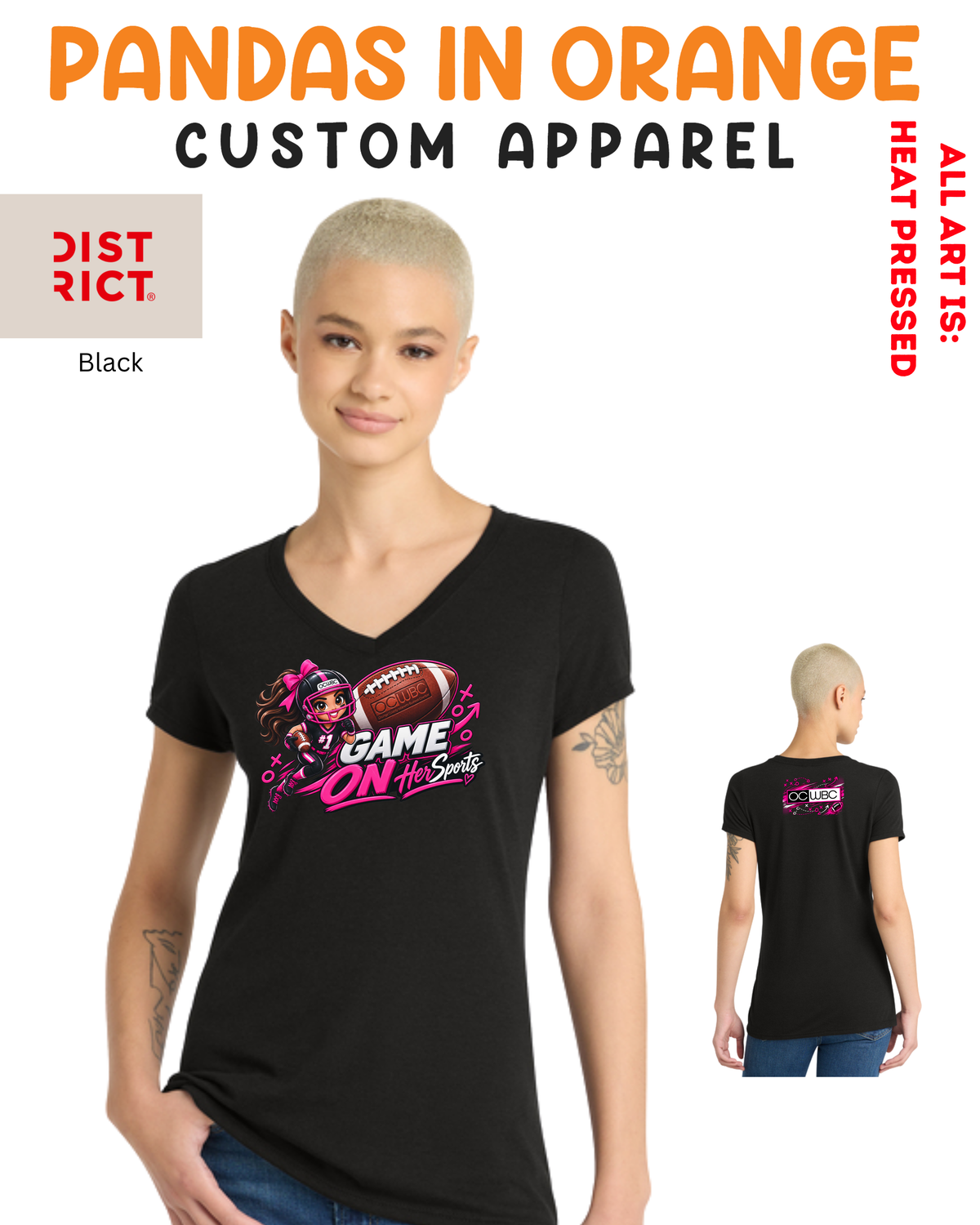 OCWBC FOOTBALL Women's V Neck