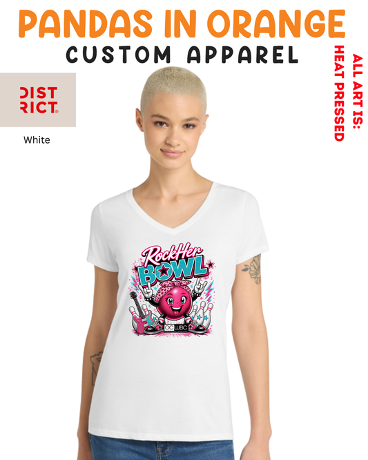 OCWBC Rock Her Bowl Women's V Neck