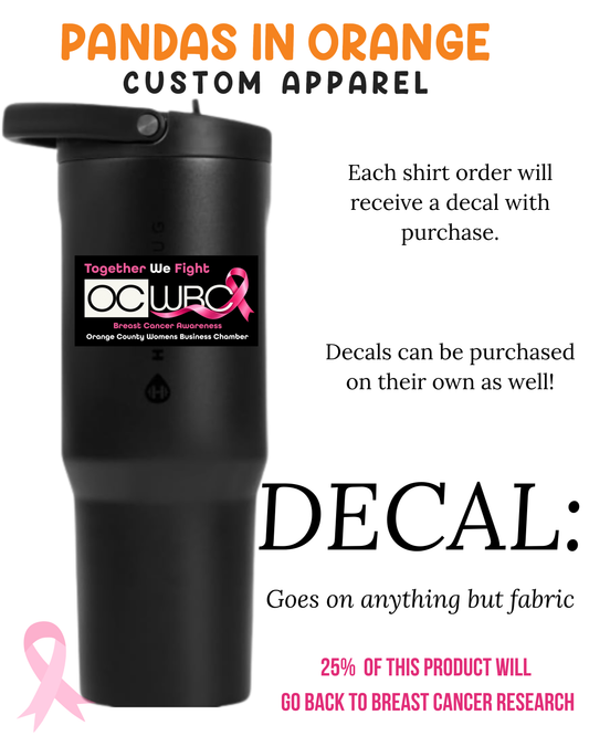 OCWBC Breast Cancer Decals