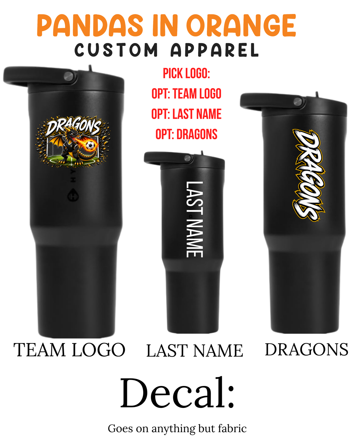 Dragons SOCCER Decals