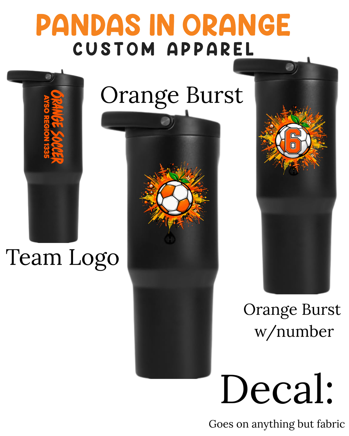 ORANGE SOCCER Decals