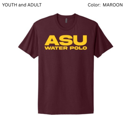 ASU WATER POLO Adult Shirt: Maroon