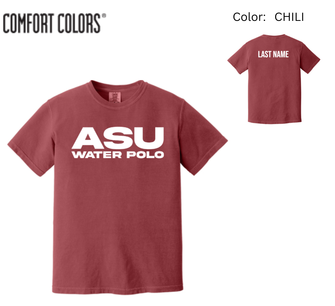 ASU WATER POLO: COMFORT COLOR: Adult Shirt: Chili