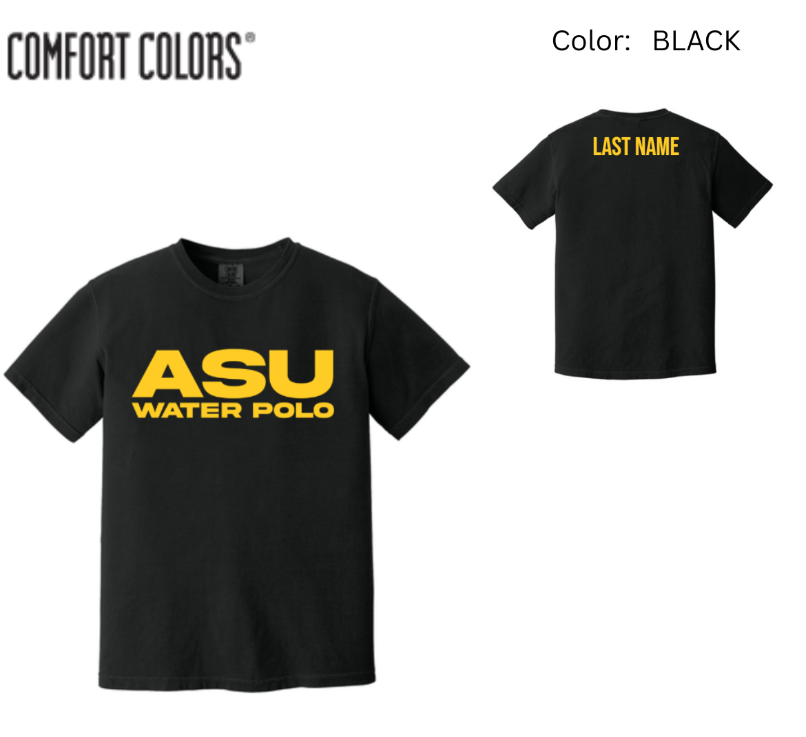 ASU WATER POLO: COMFORT COLOR: Adult Shirt: Black