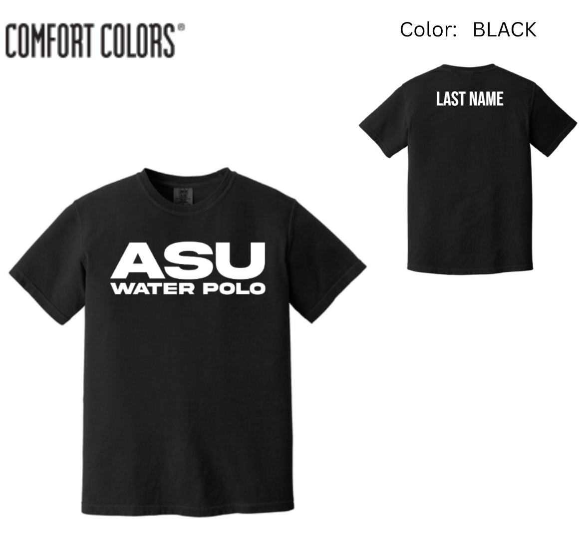 ASU WATER POLO: COMFORT COLOR: Adult Shirt: Black