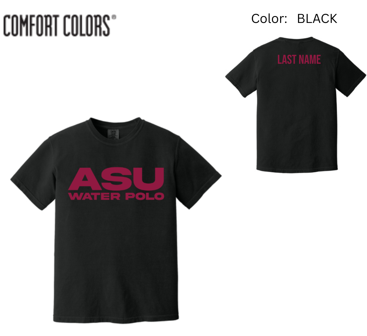 ASU WATER POLO: COMFORT COLOR: Adult Shirt: Black