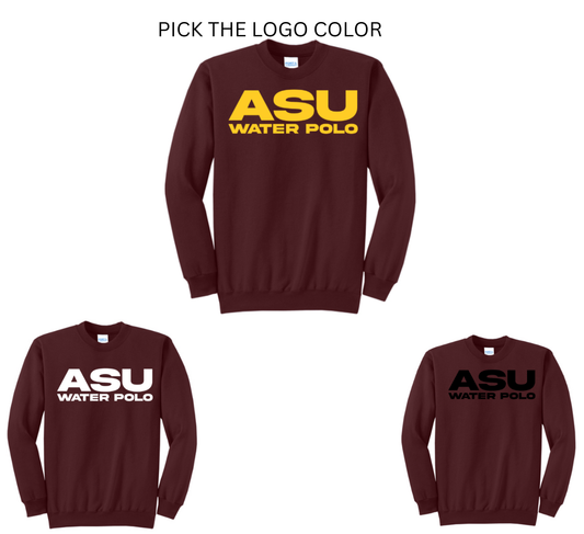 ASU WATER POLO Adult Crewneck: Maroon